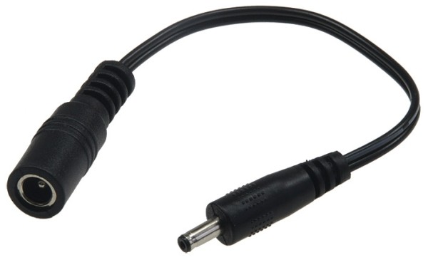 Stecker-Adapterkabel 10cm lang / 3,5mm Stecker auf 5,5/2,1mm Buchse