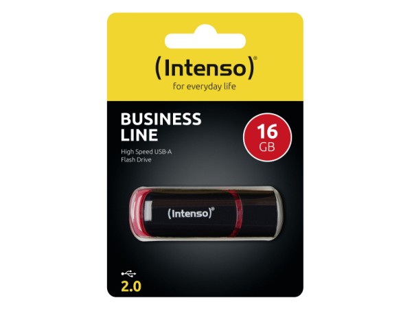 USB FlashDrive 16GB Intenso Business Line Blister schwarz/rot