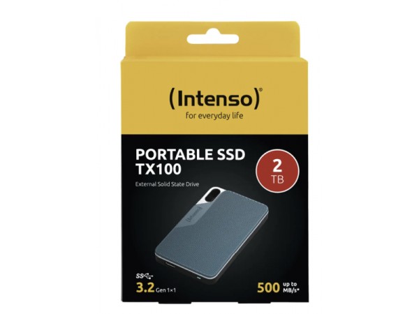 Intenso Externe SSD TX100 2TB USB 3.2 Gen 1x1 Grau/Blau 3826470