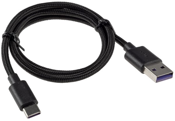 USB-Kabel USB-A auf USB-C 0,5m / Stecker/Stecker, 5-12V, max 36W / 3A