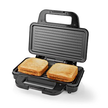 Sandwichmaker | 900 W | 26.8 x 14.5 cm | Automatischer Temperaturkontrolle | Aluminium / Kunststoff