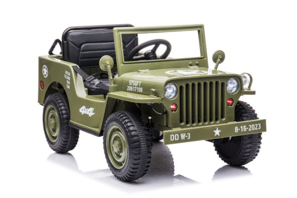 Elektro-Kinderfahrzeug Offroad militär grün