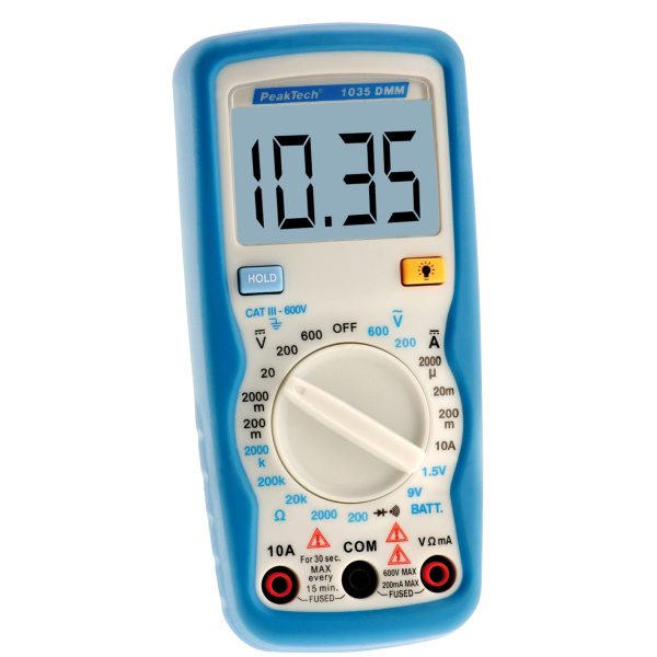 Digital-Multimeter PeakTech ''P1035'', 2000 Counts, 600V AC/DC, 10A DC