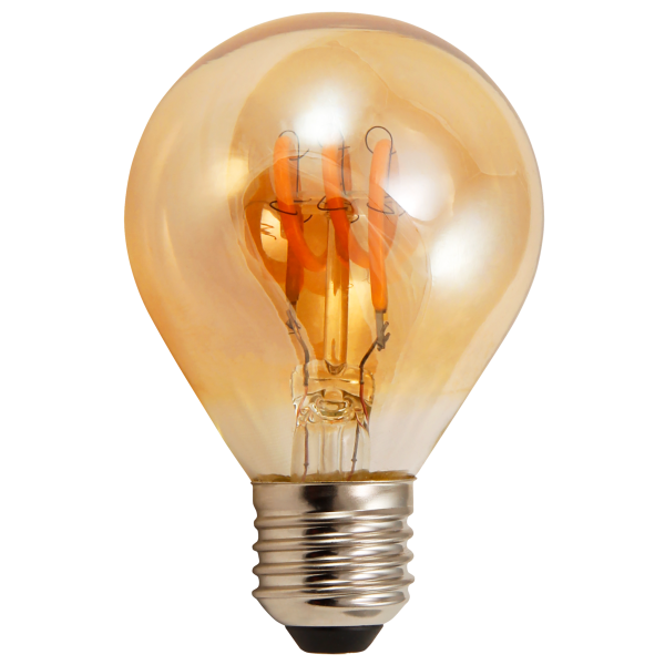 LED Filament Tropfenlampe McShine ''Retro'' E27, 2W, 150lm, warmweiß,goldenes Glas