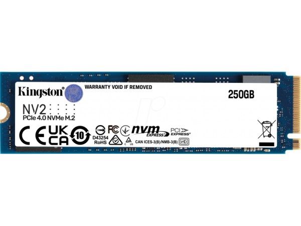 Kingston SSD M.2 250 GB NV2 2280 PCIe 4.0 NVMe SNV2S/250G