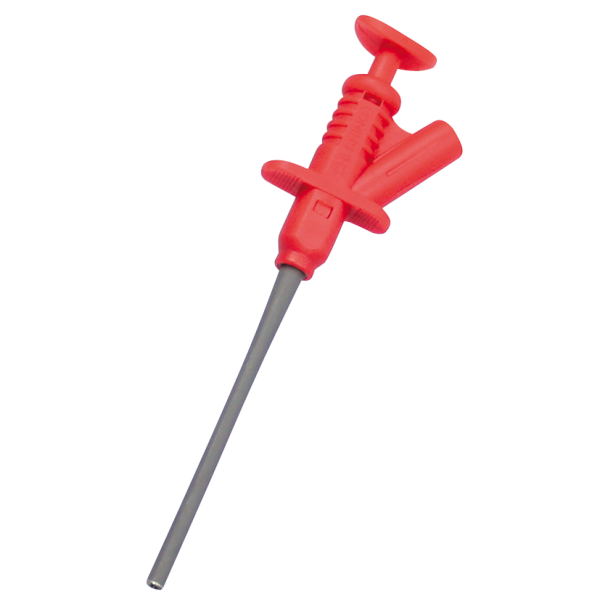 Klemmprüfspitze McPower ''PS 45'', 4mm Buchse, rot