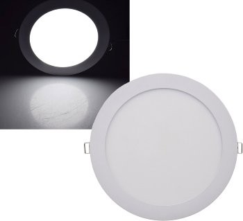 LED Licht-Panel "QCP-22R", Ø 22,5cm - 230V, 18W, 1720 Lumen,4200K /neutralweiß