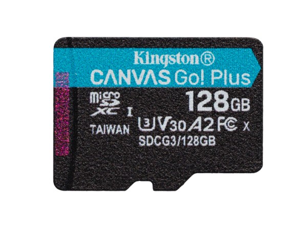 Kingston Canvas Go Plus MicroSDXC 128GB Single Pack SDCG3/128GBSP