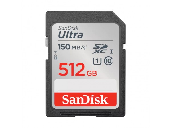 SanDisk Ultra 512GB SDXC 150MB/s Extended Capacity SDSDUNC-512G-GN6IN