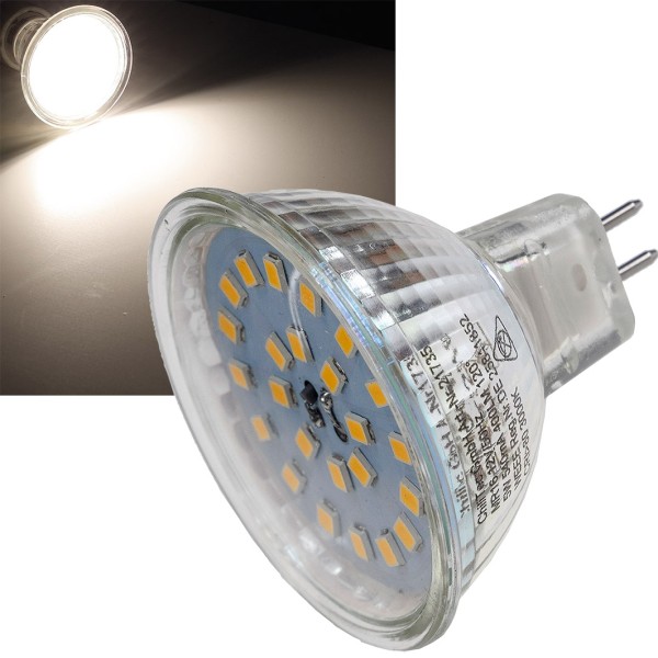 LED Strahler MR16 "H55 SMD" / 120°, 4000k, 440lm, 12V/5W, neutralweiß