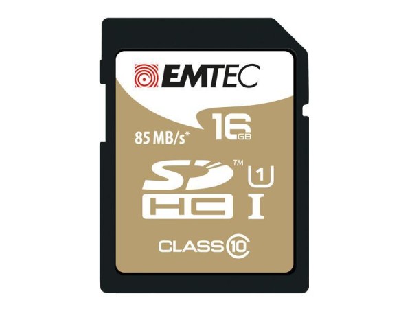 SDHC 16GB Emtec CL10 EliteGold UHS-I 85MB/s Blister